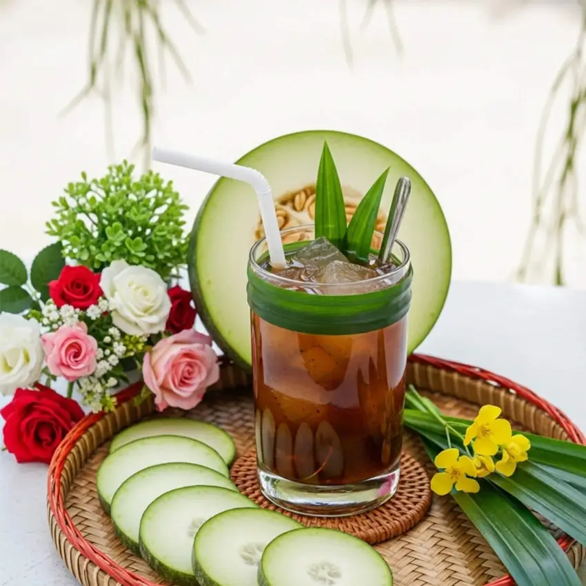 Cách làm trà bí đao hạt chia